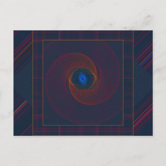 Fractal Vortex Abstract Art Postcard