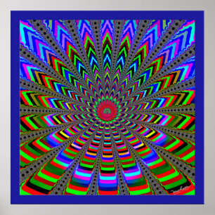 Fractal Water Lily Poster