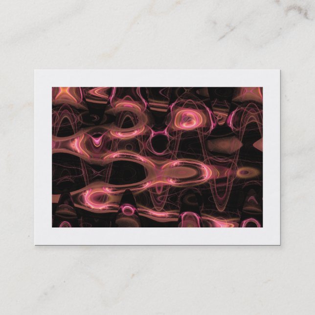 Fractal Waves 01 (bordered) Business Card (Front)