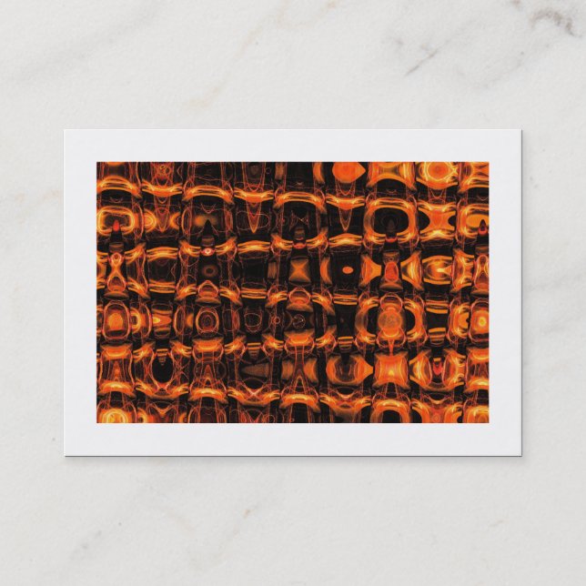 Fractal Waves Pattern (bordered) Business Card (Front)