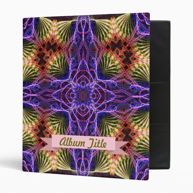 Fractal Web Cross Fantasy Art Album Binder (Front/Inside)