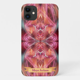 Fractal Whispers w/ Custom Name iPhone 11 Case