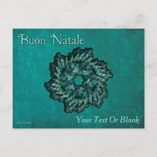 Fractal Wreath - Buon Natale Postcard