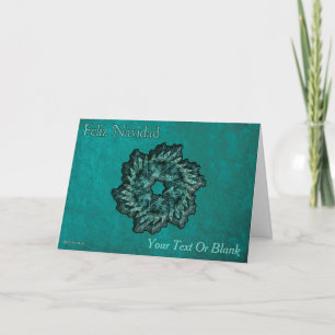 Fractal Wreath - Feliz Navidad Card