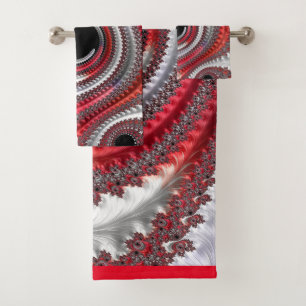 Fractale Abstraite, rouge et noire