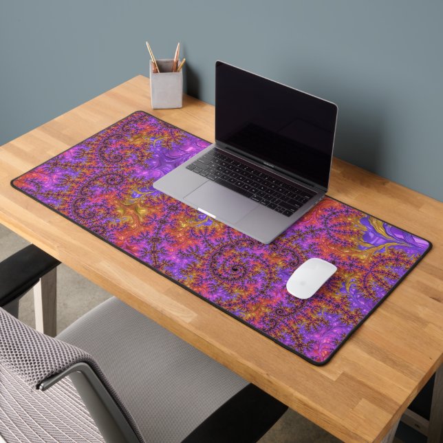 Fractale en spirale coloré vibrant funky tripant (Bureau 2)