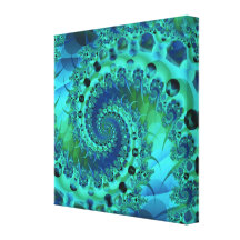 Fractale en spirale de Shell de turquoise Impressions Sur Toile