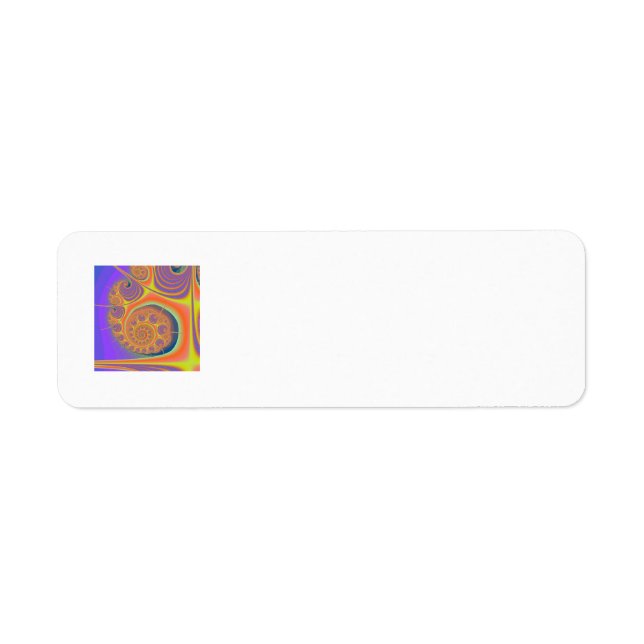 Fractale spirale orange violet (Devant)