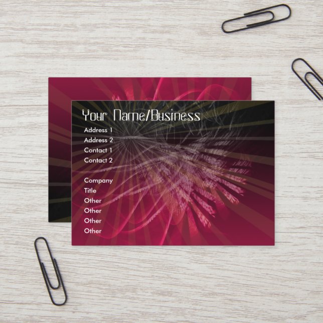 Fractaliata Business Card (Front/Back In Situ)