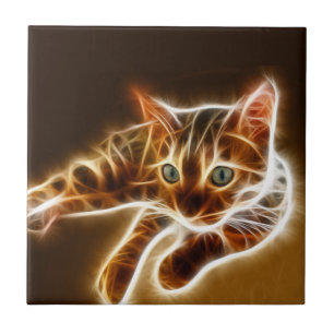 Fractalius Bengal Cat Tile