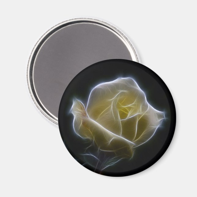 Fractalius Filtre Rose blanche Magnet (Recto/Verso)