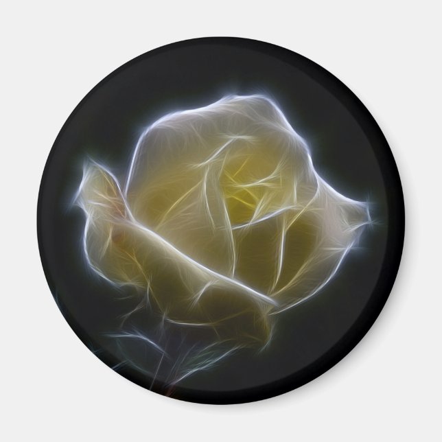 Fractalius Filtre Rose blanche Magnet (Devant)