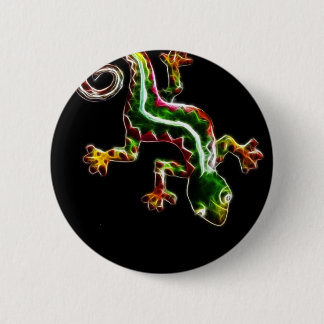 Fractalius Lizard 2 Inch Round Button