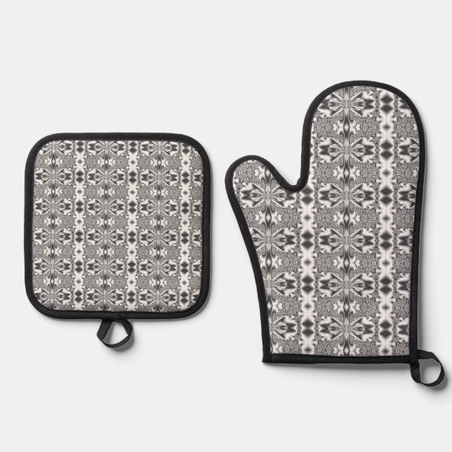 Fractalize Oven Mitt & Pot Holder Set (Front)