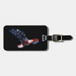 Fractalized Bald Eagle Luggage Tag