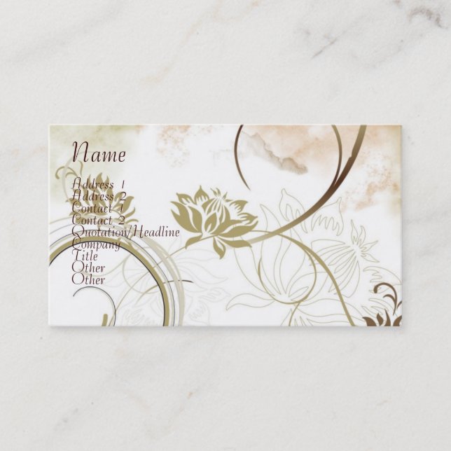 Fractals - Customize Business Card (Front)