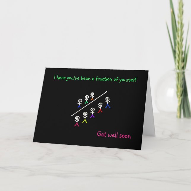 'Fraction of Yourself' Get Well Soon Card (Front)