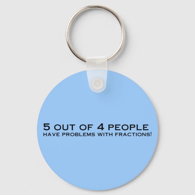 Fractions Are Cool Keychain (Front)