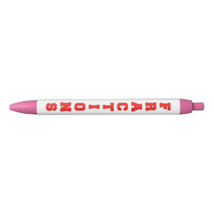 Fractions Black Ink Pen