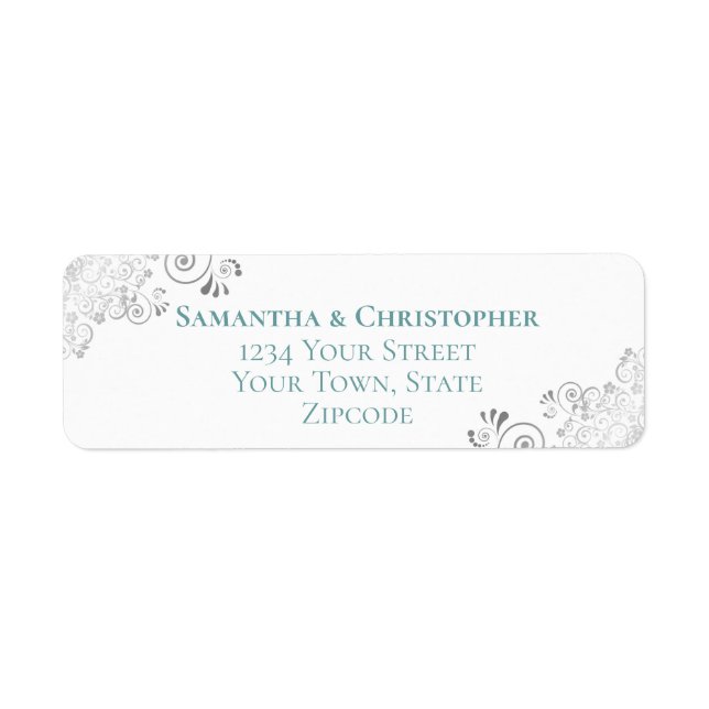 Fractions en argent Turquoise sur Mariage blanc Ad (Devant)