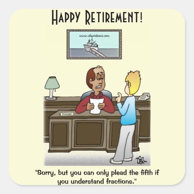 Fractions Square Sticker (Front)