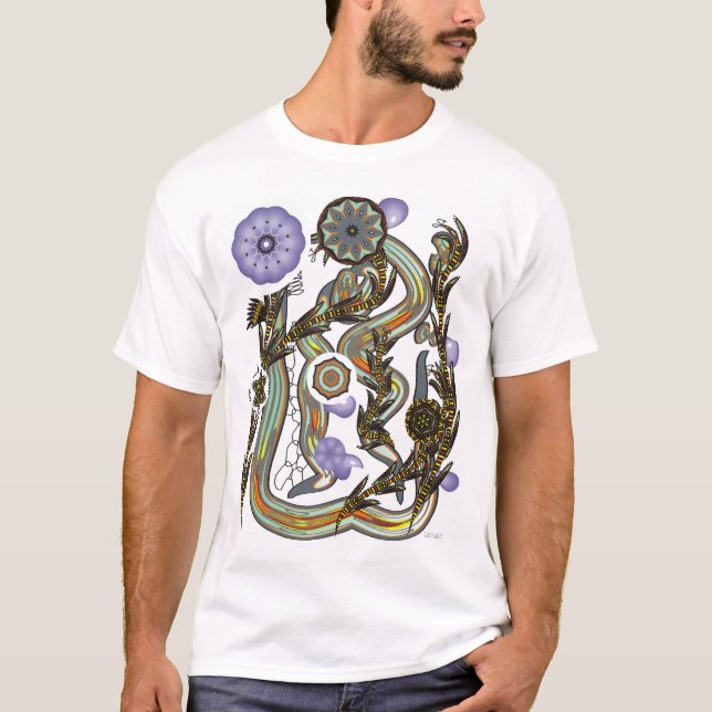 Fractoids and Flower Fronds T-Shirt (Front)