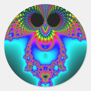 Fractowl Classic Round Sticker