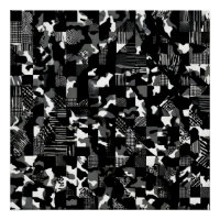 "Fractura" - Black White Camouflage Pattern