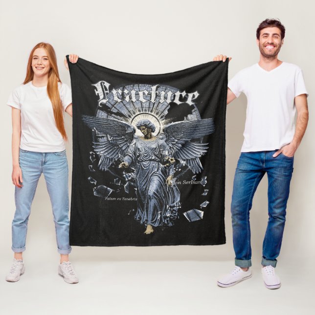 Fracture - Gothic Streetwear Design Fleece Blanket (In Situ)