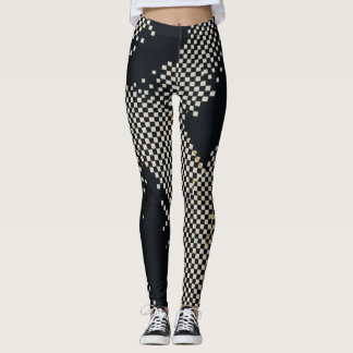 Fractured Chequerboard Leggings