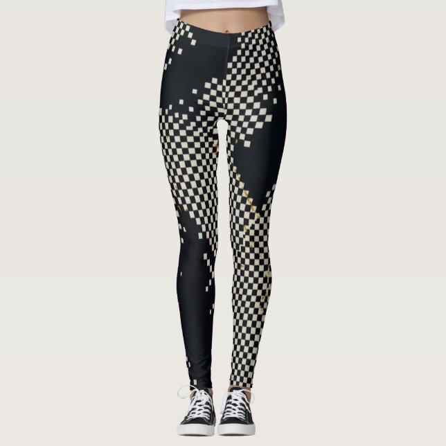 Fractured Chequerboard Leggings (Front)