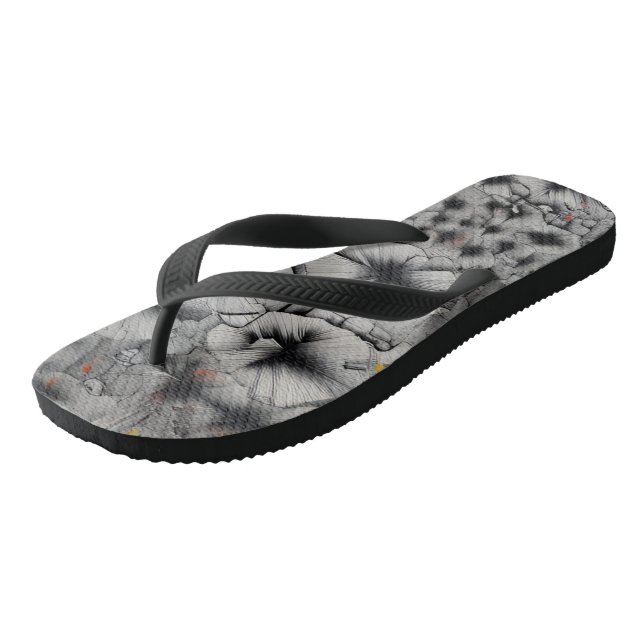 Fractured Florals Flip Flops (Angled)