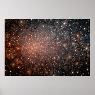 Fractured Nebula Cosmic Web Glow Poster