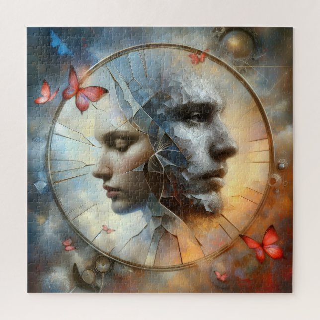 Fractured Reflections – Surreal Jigsaw Puzzle (Vertical)