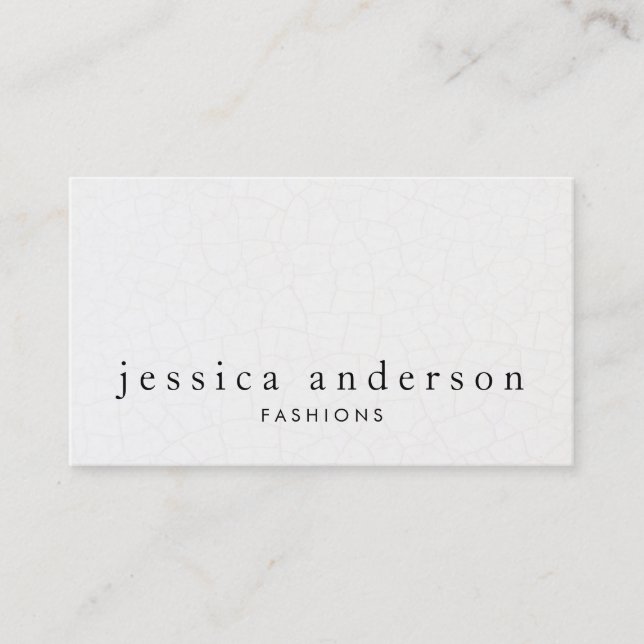 Fractured subtle elegant light minimalist business card (Front)