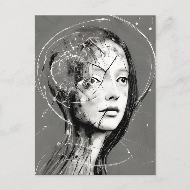 Fractured Woman Postcard (Front)