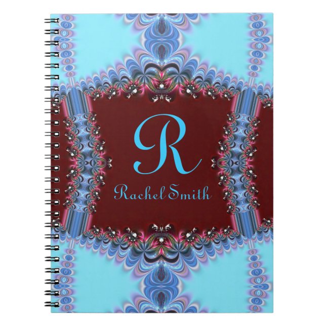 Fractures frileuses Bleu Rouge Carnet personnalisé (Devant)