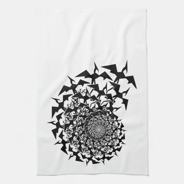 Fractyl Pterodactyl Kitchen Towel (Vertical)