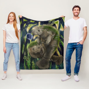 Fragile Balance Manatee Fleece Blanket