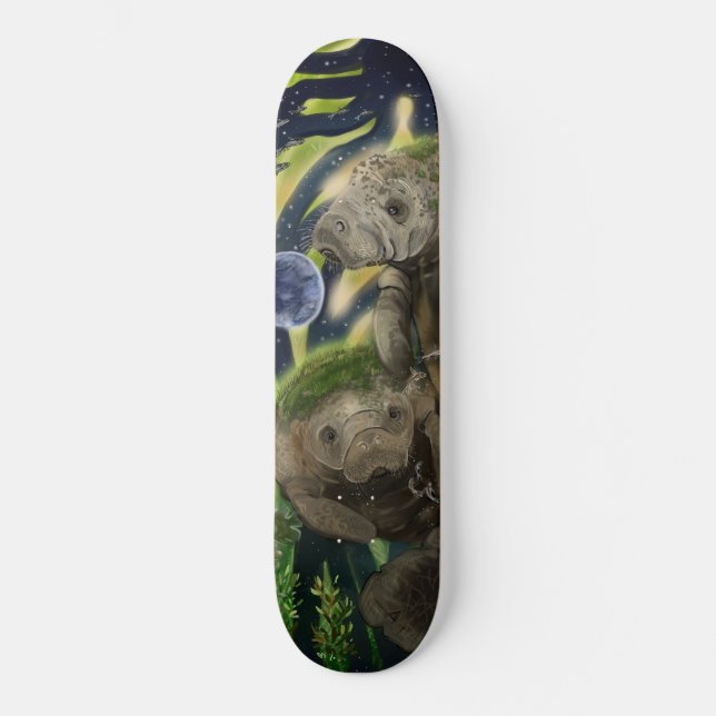 Fragile Balance Manatee Skateboard (Front)