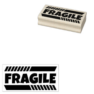 Fragile Bold Custom Rubber Stamp