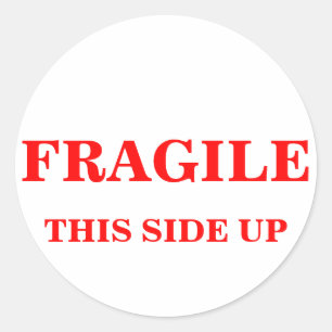 FRAGILE CE CÔTÉ étiquette d'expédition