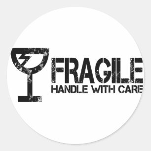 Fragile Classic Round Sticker