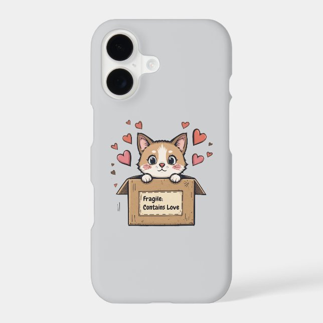 Fragile: Contains Love iPhone Case (Back)