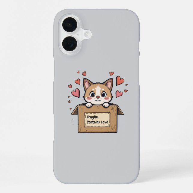 Fragile: Contains Love iPhone Case (Back)