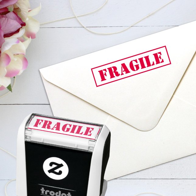 Fragile Custom Framed Text Office Self-inking Stamp (Creator Uploaded)