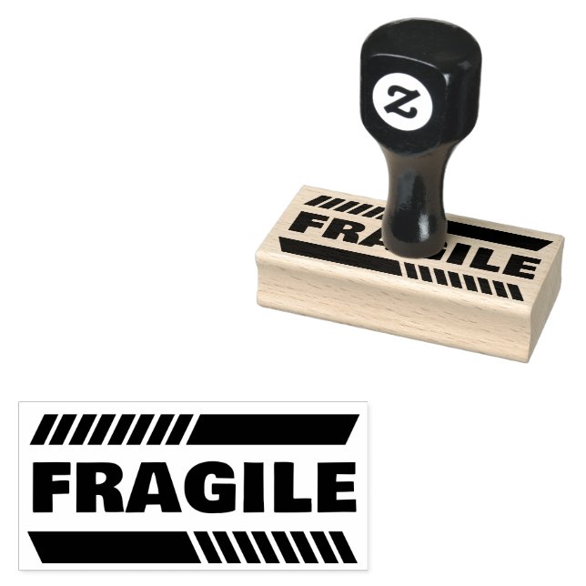 Fragile Custom Rubber Stamp (Stamped)