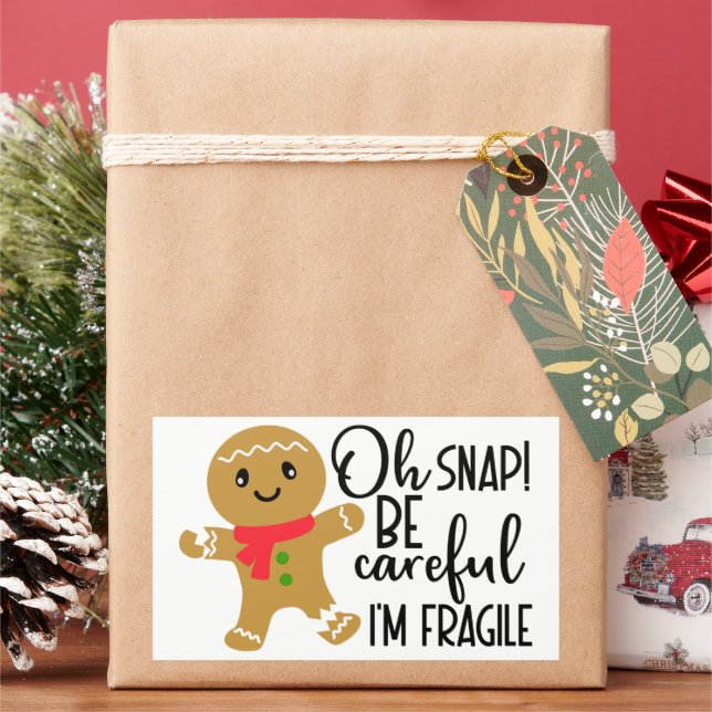 Fragile Gingersnap Sticker (Holiday)