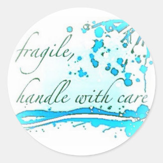 fragile handle with care large sticker