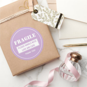Fragile Handle With Care Mailing and Packaging Classic Round Sticker